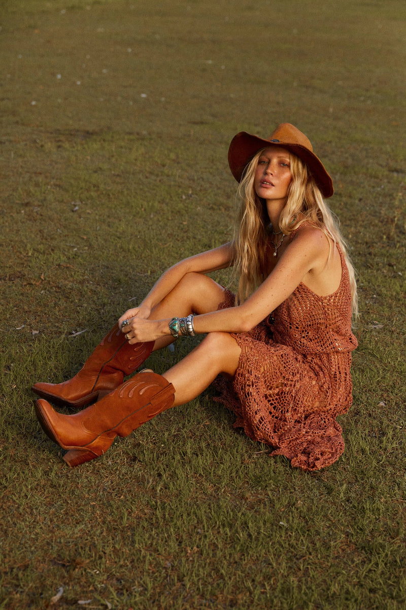 Searching For My Love Crochet + Lurex Maxi Dress - Chasing Unicorns