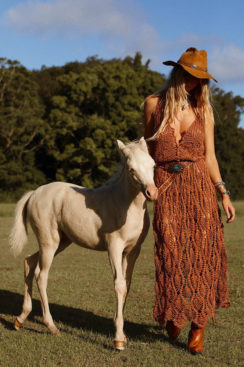 Searching For My Love Crochet + Lurex Maxi Dress - Chasing Unicorns