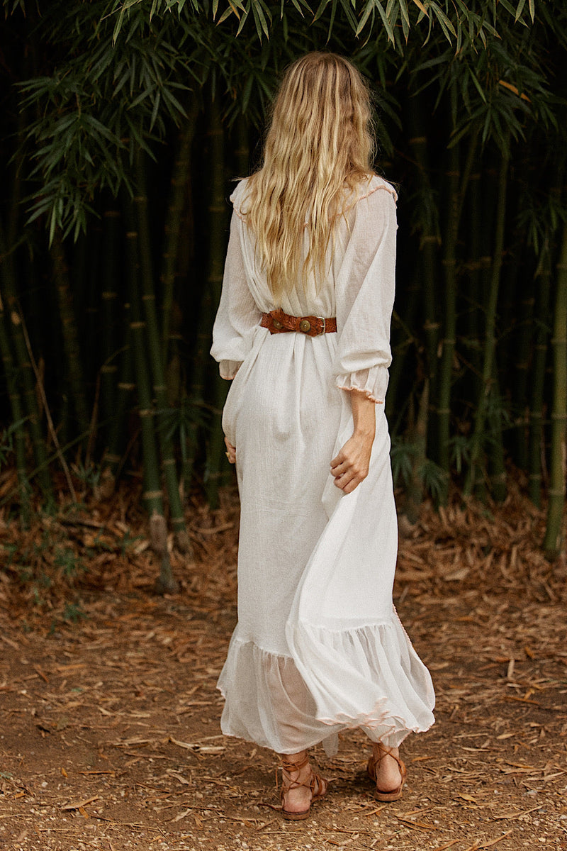 Sedona Cutwork Wrap Maxi Dress Duster - Chasing Unicorns