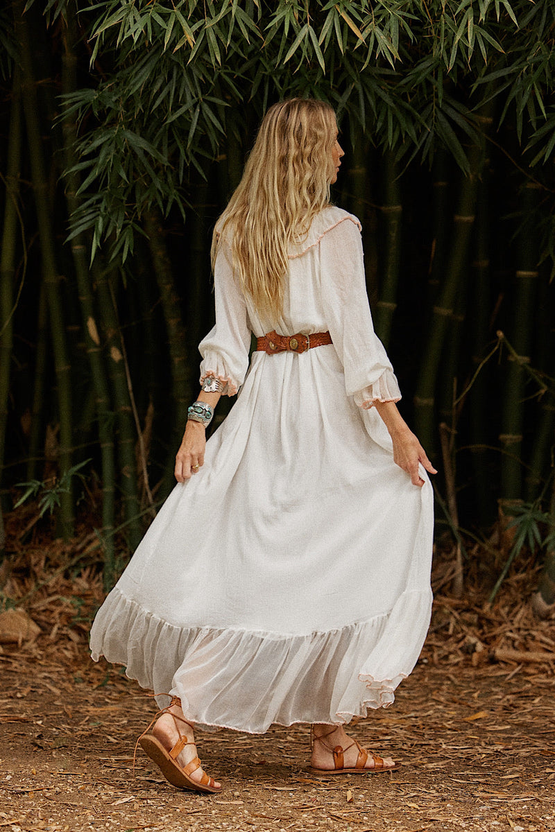 Sedona Cutwork Wrap Maxi Dress Duster - Chasing Unicorns