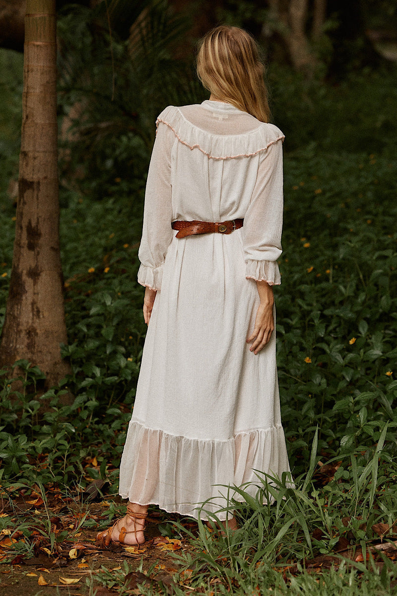 Sedona Cutwork Wrap Maxi Dress Duster - Chasing Unicorns