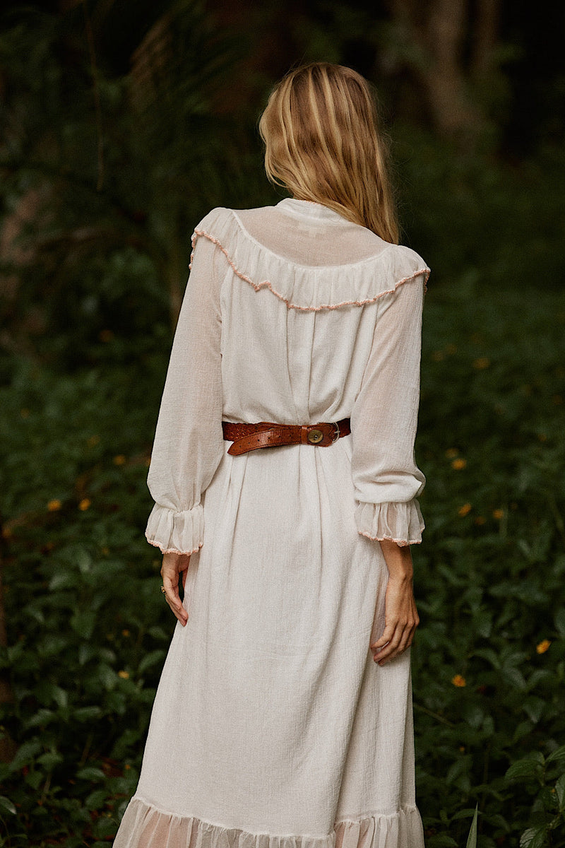 Sedona Cutwork Wrap Maxi Dress Duster - Chasing Unicorns