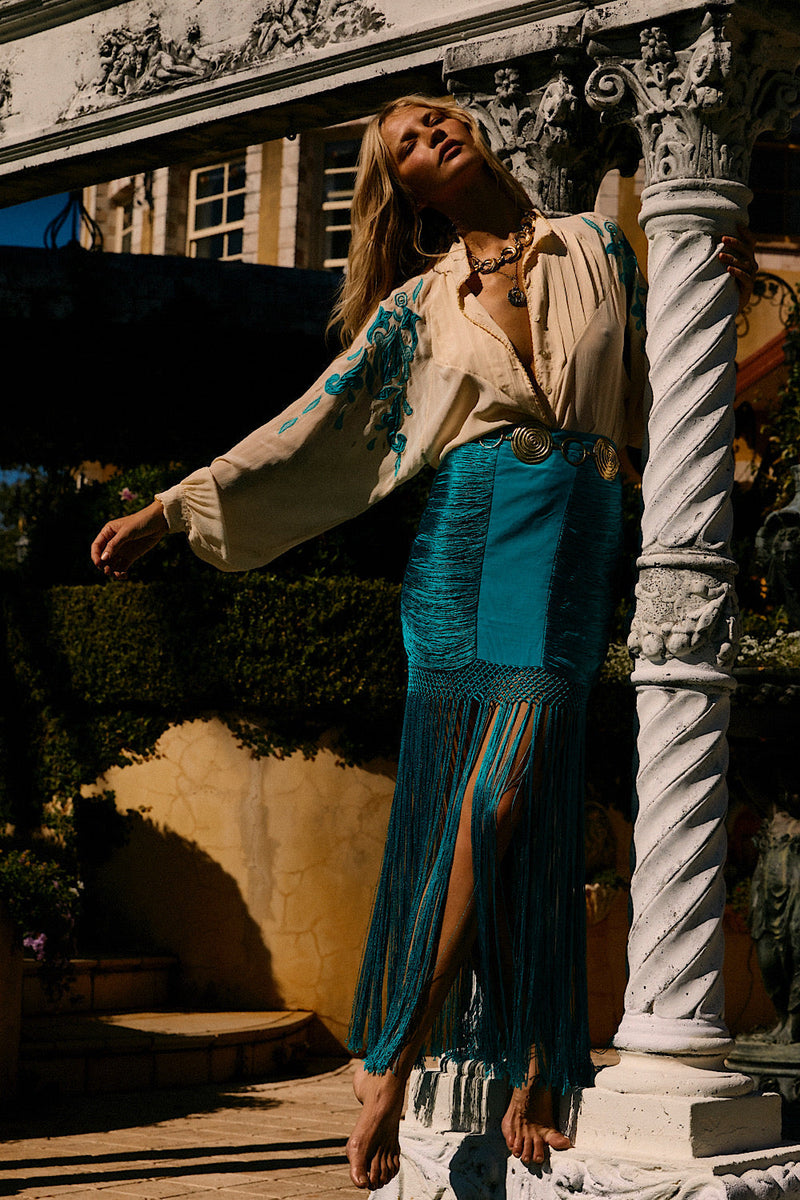 Shout It Out Loud Silk Blouse - Chasing Unicorns