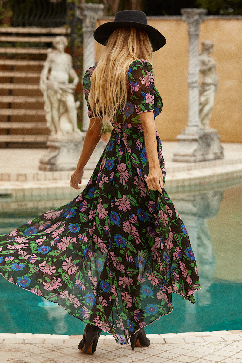 Since I Fell For You Cotton Gauze Maxi Dress - Tropical Floral - Chasing Unicorns