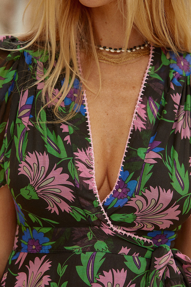 Since I Fell For You Cotton Gauze Maxi Dress - Tropical Floral - Chasing Unicorns