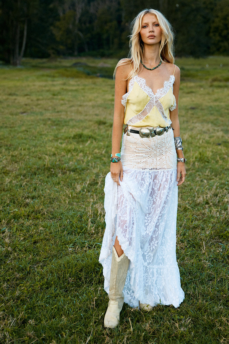 Somebody To Love Crochet And Lace Maxi Skirt - Chasing Unicorns