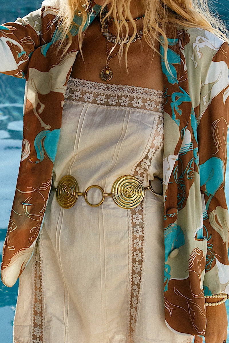 Spiral Brass Chain Belt - Chasing Unicorns