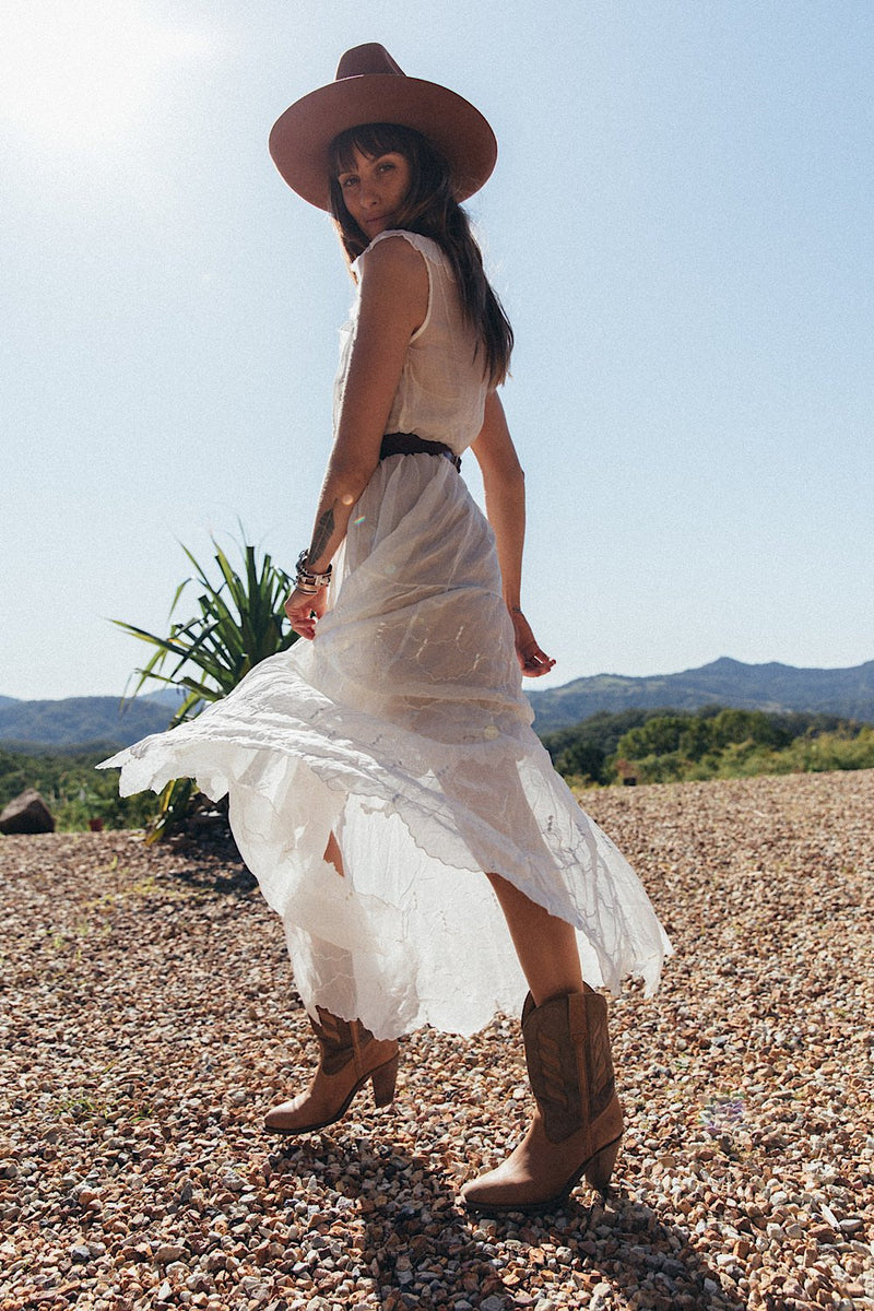 Spirit In The Sky Embroidered Maxi Dress - Chasing Unicorns