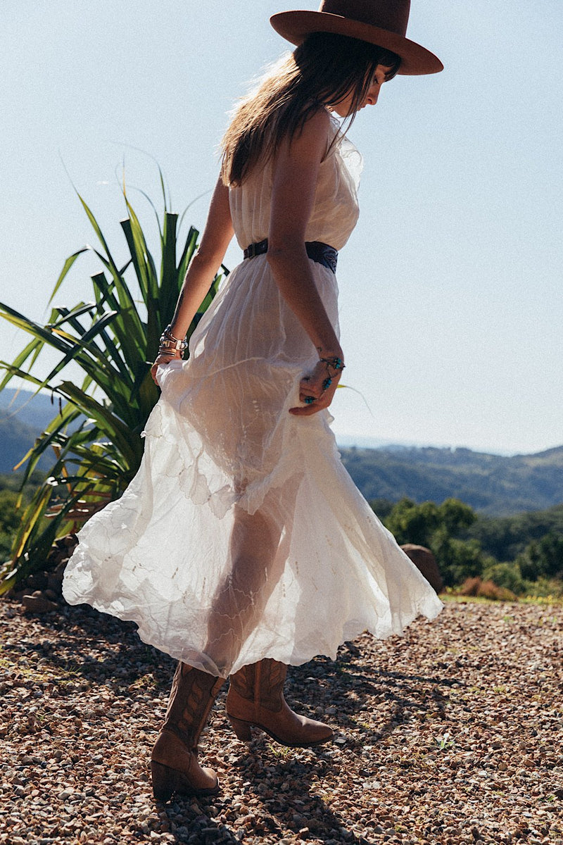 Spirit In The Sky Embroidered Maxi Dress - Chasing Unicorns