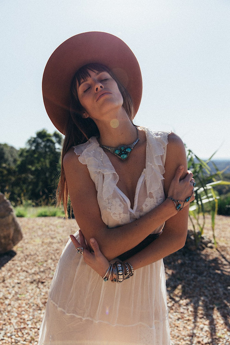 Spirit In The Sky Embroidered Maxi Dress - Chasing Unicorns