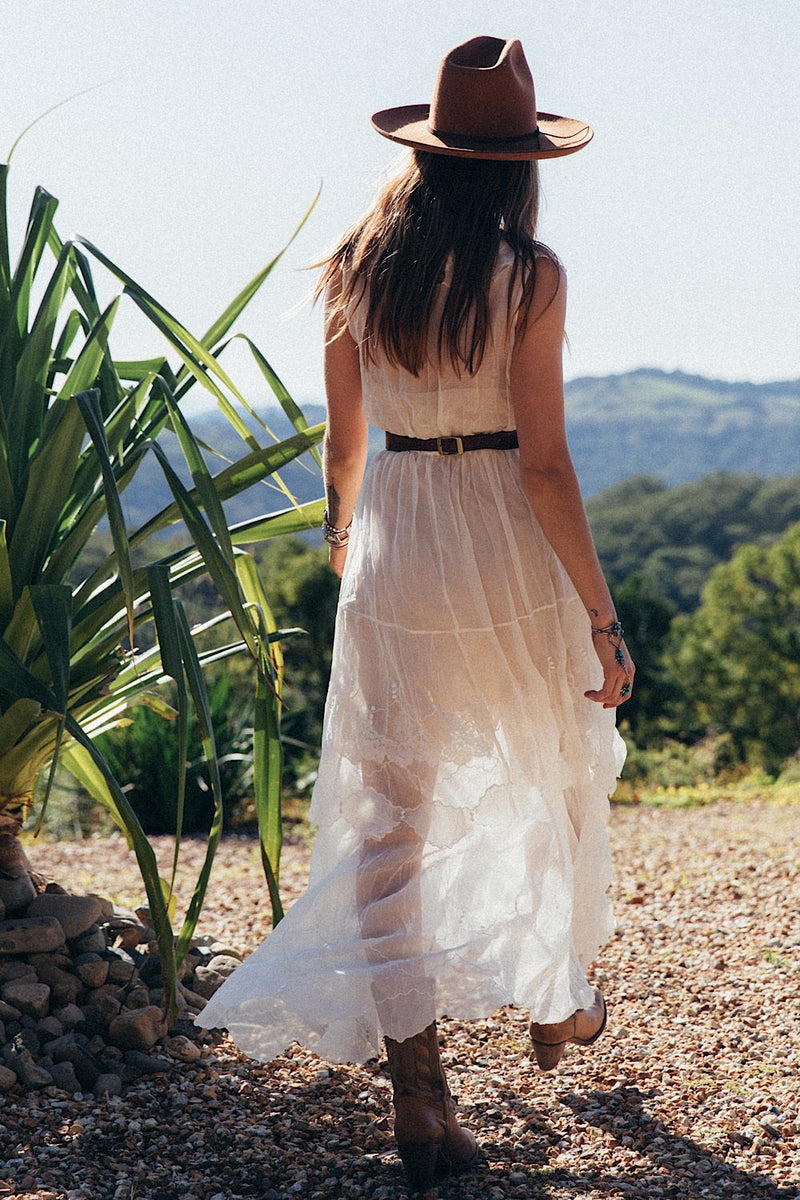 Spirit In The Sky Embroidered Maxi Dress - Chasing Unicorns