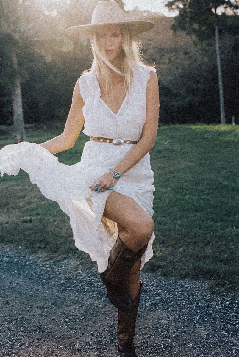 Spirit In The Sky Embroidered Maxi Dress - Chasing Unicorns