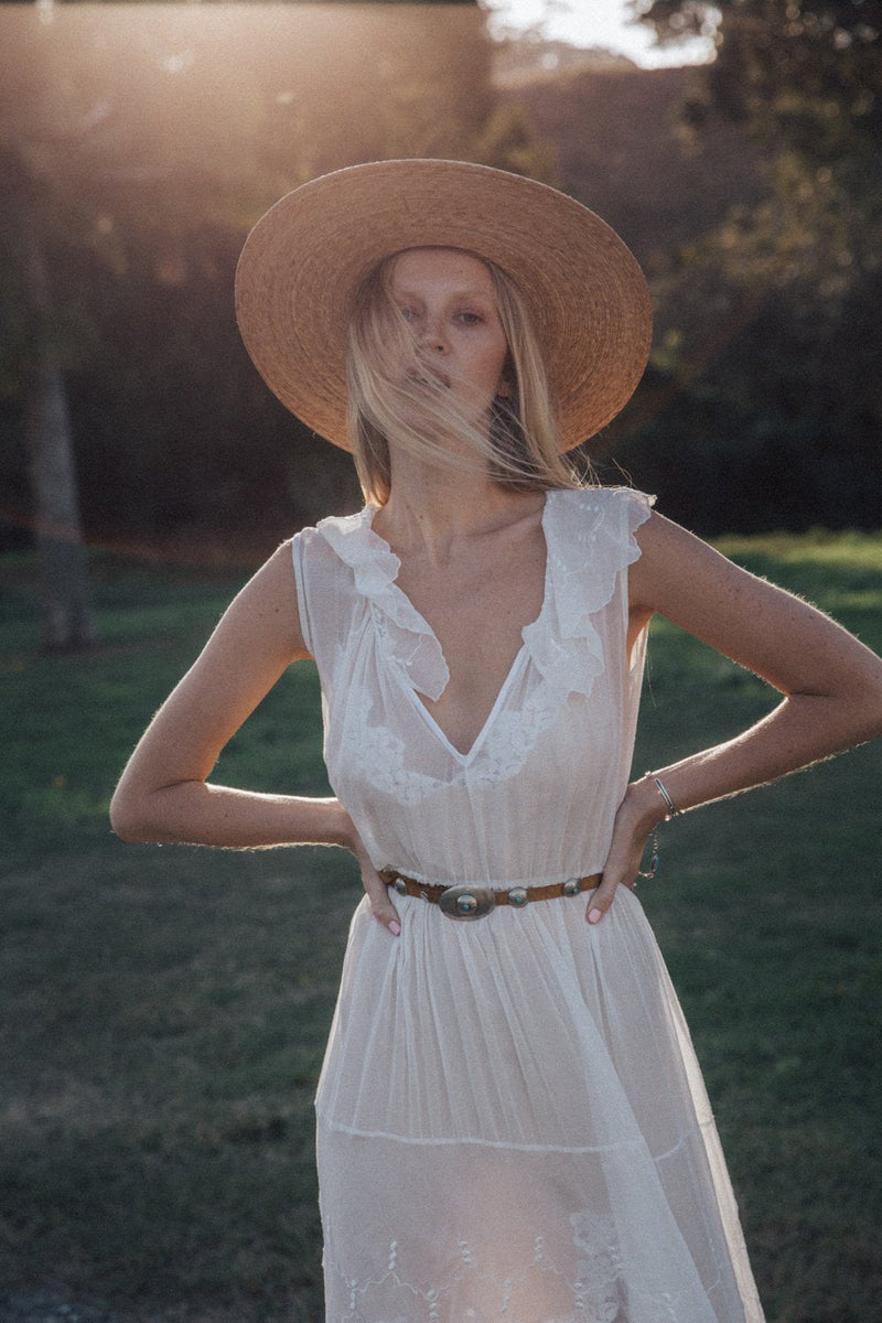 Spirit In The Sky Embroidered Maxi Dress - Chasing Unicorns