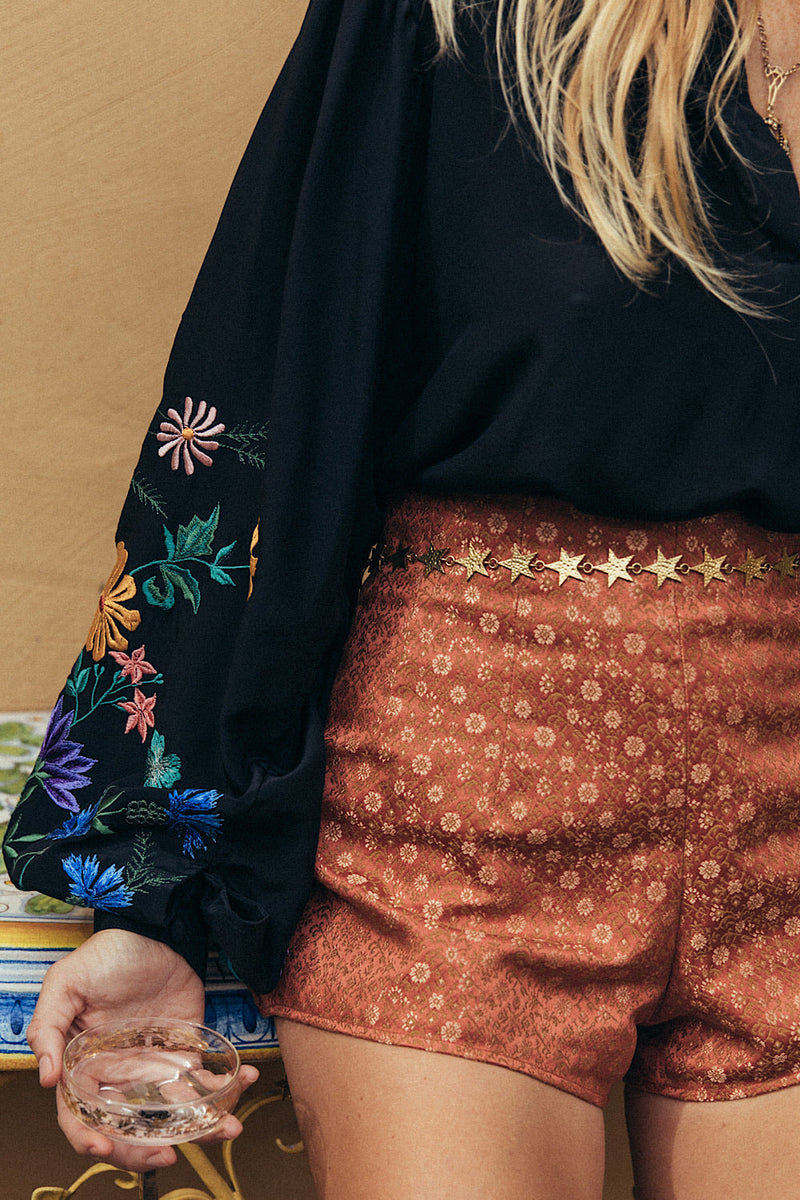 Star Hammered Brass Chain Belt - Chasing Unicorns