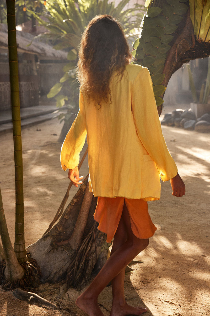 Sunshine On A Rainy Day Embroidered Blazer - sunshine - Chasing Unicorns