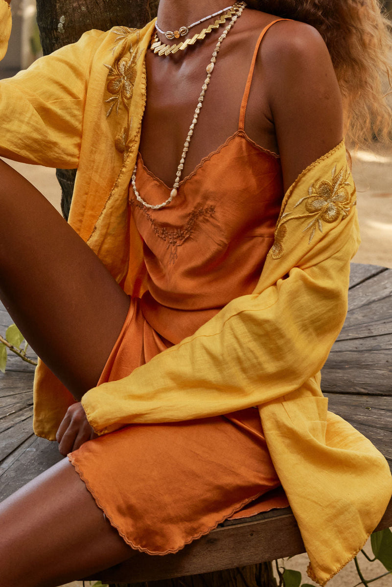 Sunshine On A Rainy Day Embroidered Blazer - sunshine - Chasing Unicorns