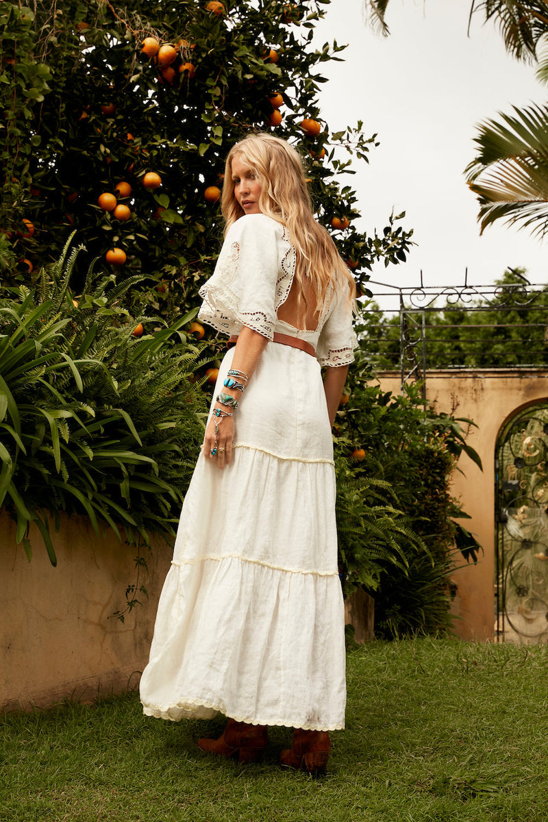 Sweet Home Alabama Cutwork Maxi Dress - white - Chasing Unicorns