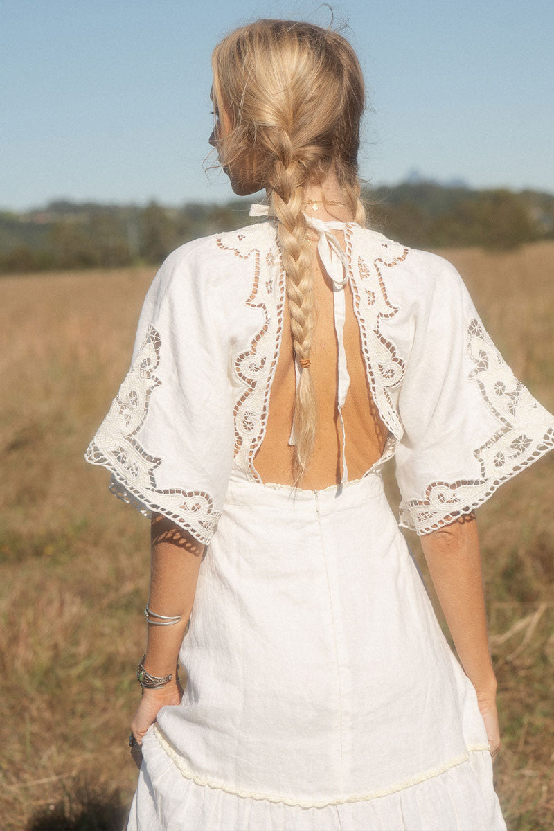 Sweet Home Alabama Cutwork Maxi Dress - white - Chasing Unicorns
