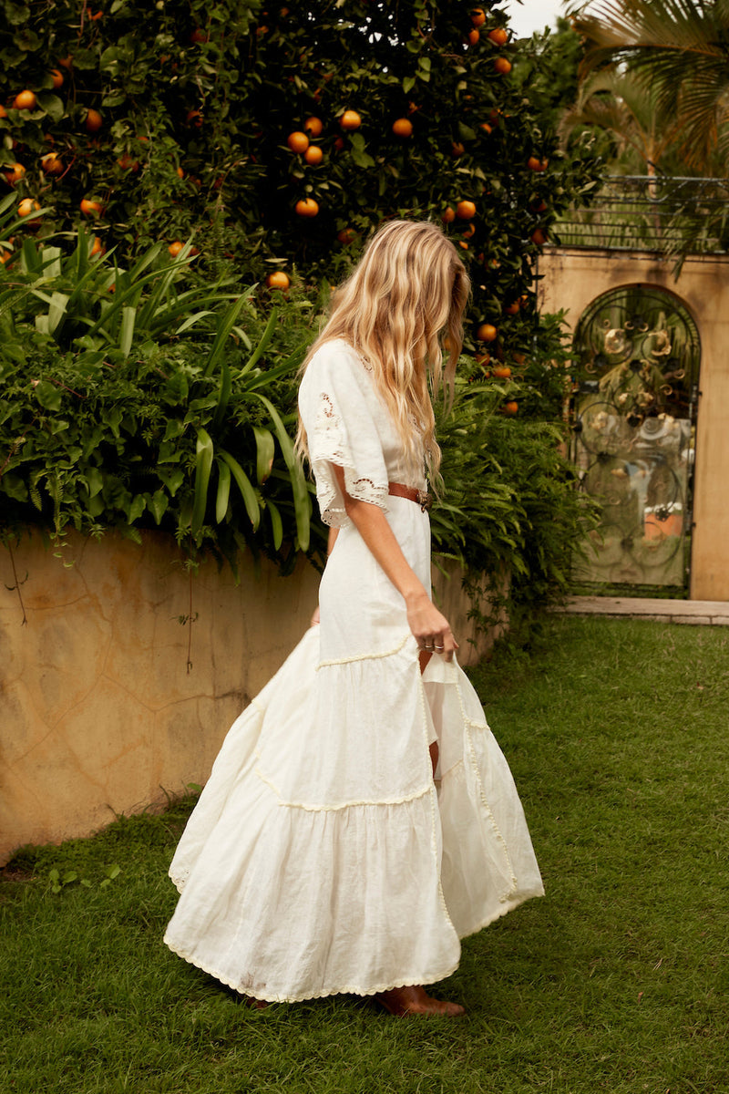 Sweet Home Alabama Cutwork Maxi Dress - white - Chasing Unicorns