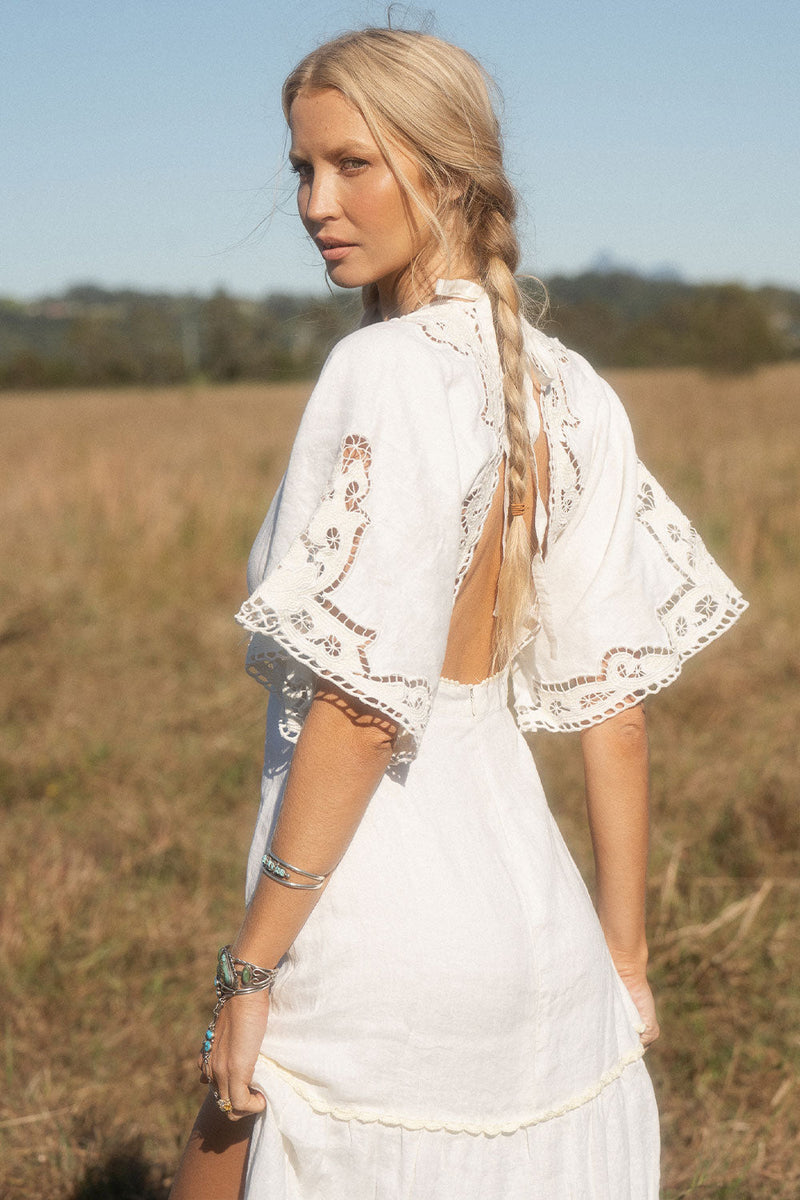 Sweet Home Alabama Cutwork Maxi Dress - white - Chasing Unicorns