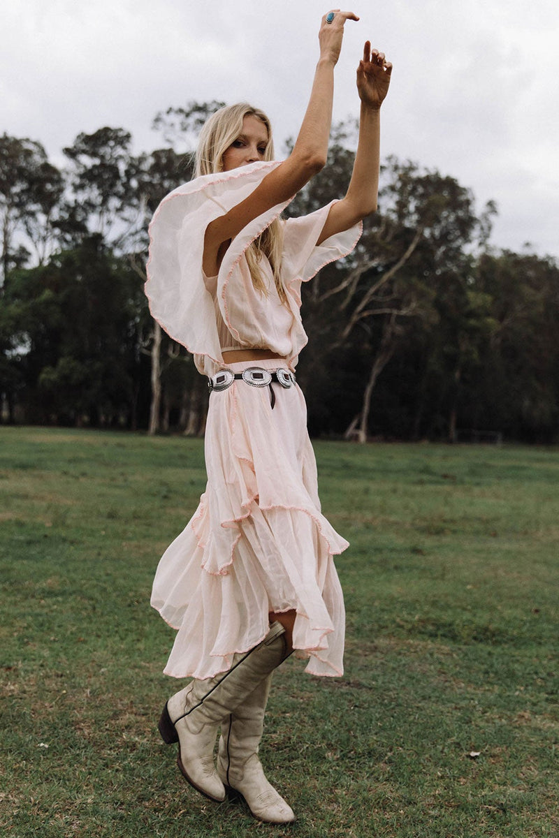 Sweet Surrender Silk Chiffon Set - Chasing Unicorns