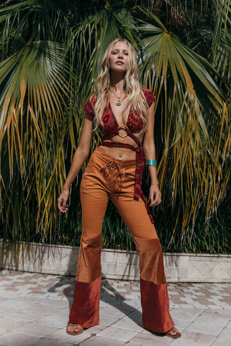 Sympathy For The Devil Velvet + Twill Flares - 3 Tone - Chasing Unicorns