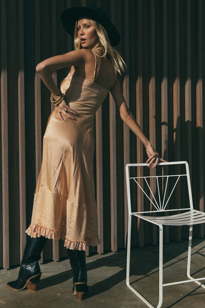 Take The Long Road Home Silk + Lace Slip Dress - Chasing Unicorns