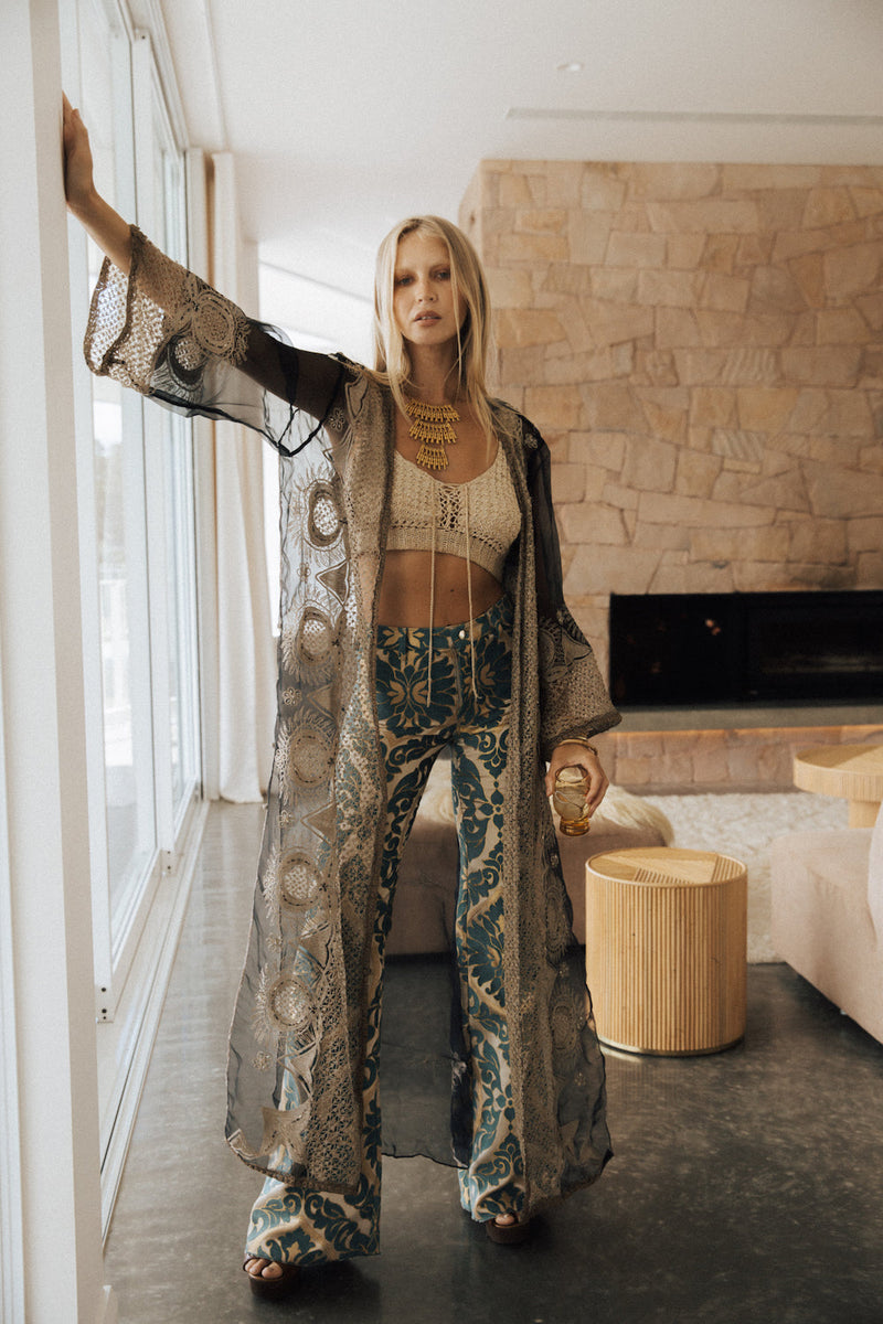 That’s The Way Embroidered Organza Duster - Chasing Unicorns