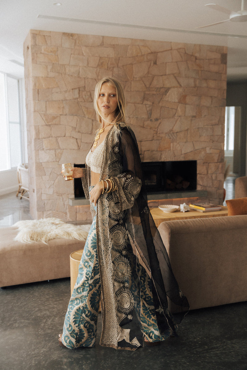 That’s The Way Embroidered Organza Duster - Chasing Unicorns