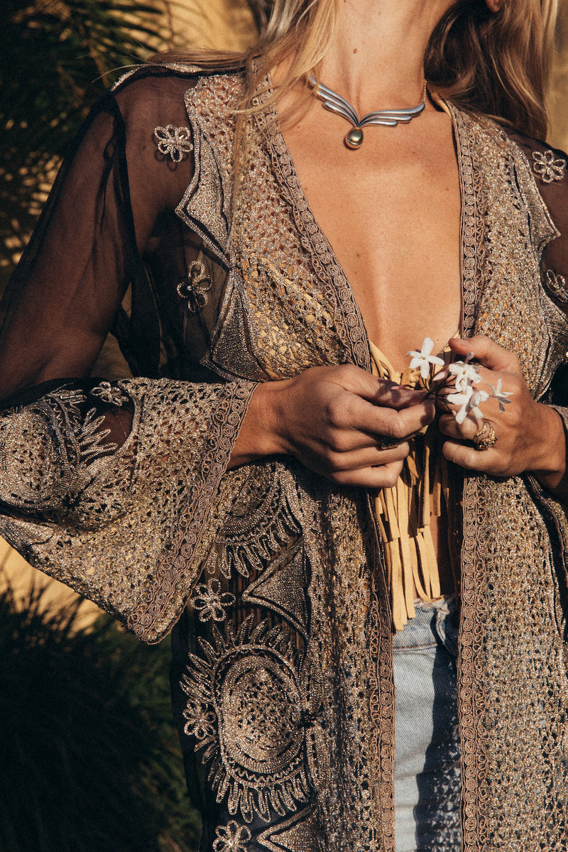 That’s The Way Embroidered Organza Duster - Chasing Unicorns