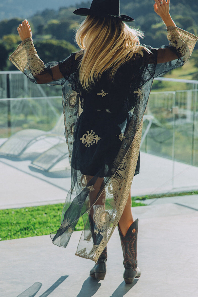 That’s The Way Embroidered Organza Duster - Chasing Unicorns