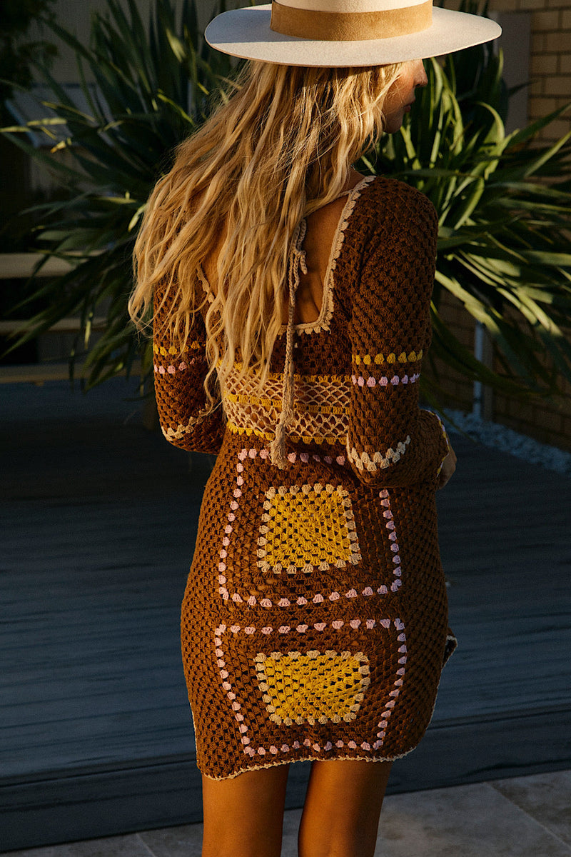 The Way We Used To Be Crochet Mini Dress - Chasing Unicorns