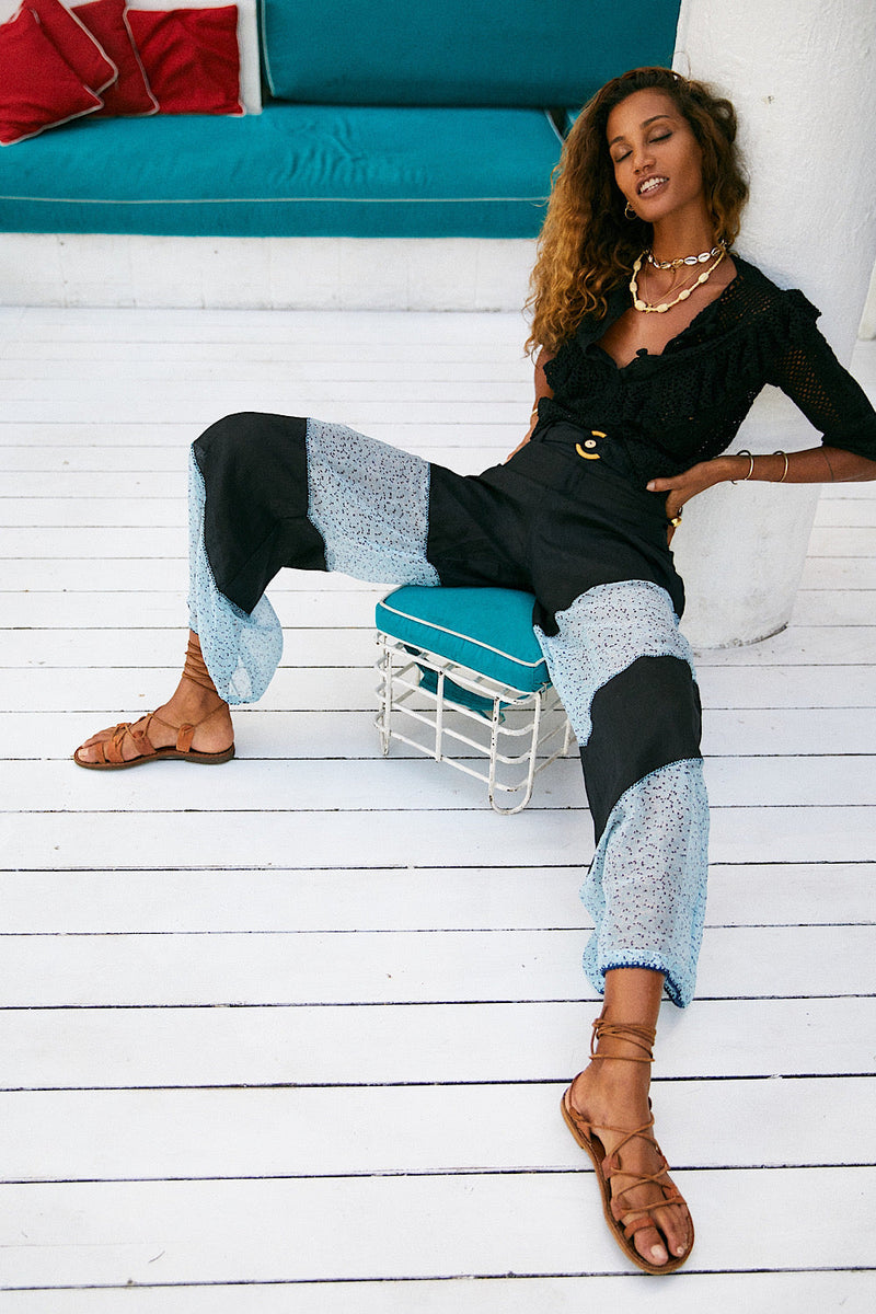 The Woman That Got Away Hand Crochet Blouse - Black - Chasing Unicorns