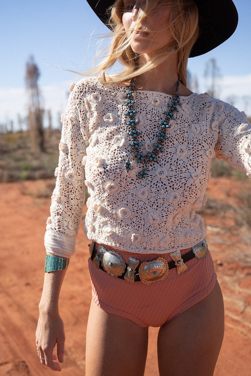 To Her Door Hand Crochet Jumper - Chasing Unicorns