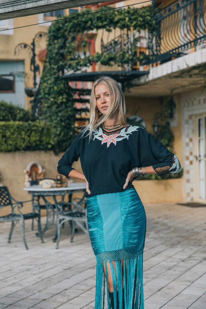 Two Tickets To Paradise Cutwork Top - Chasing Unicorns