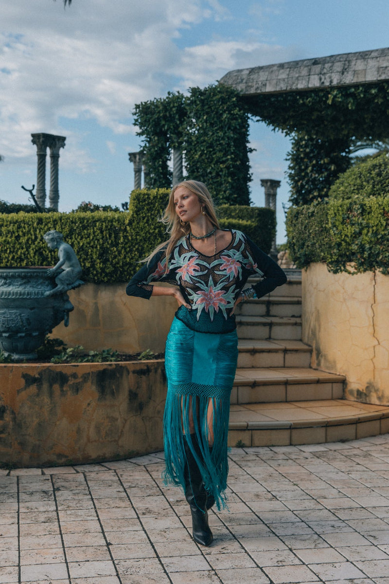 Two Tickets To Paradise Cutwork Top - Chasing Unicorns