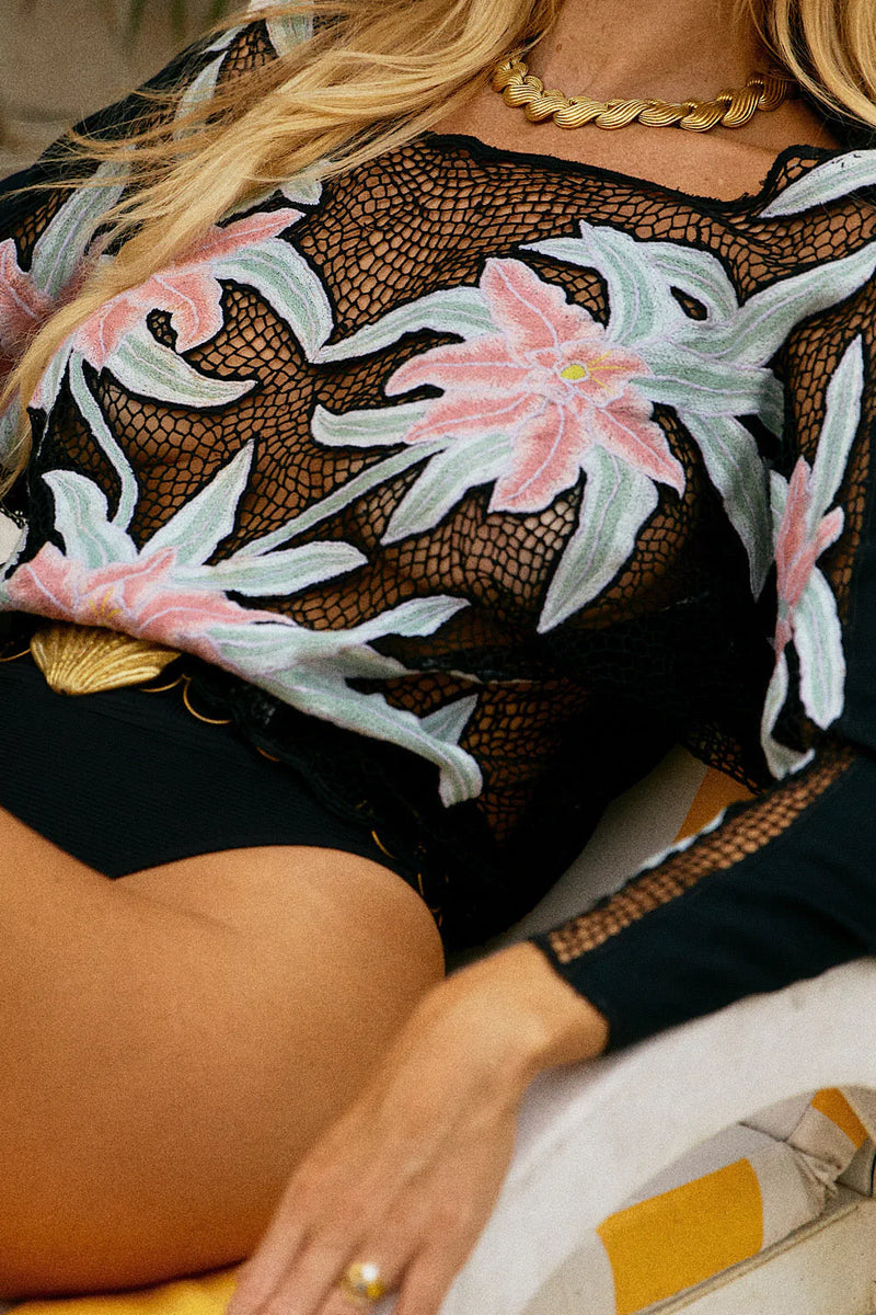 Two Tickets To Paradise Cutwork Top - Chasing Unicorns