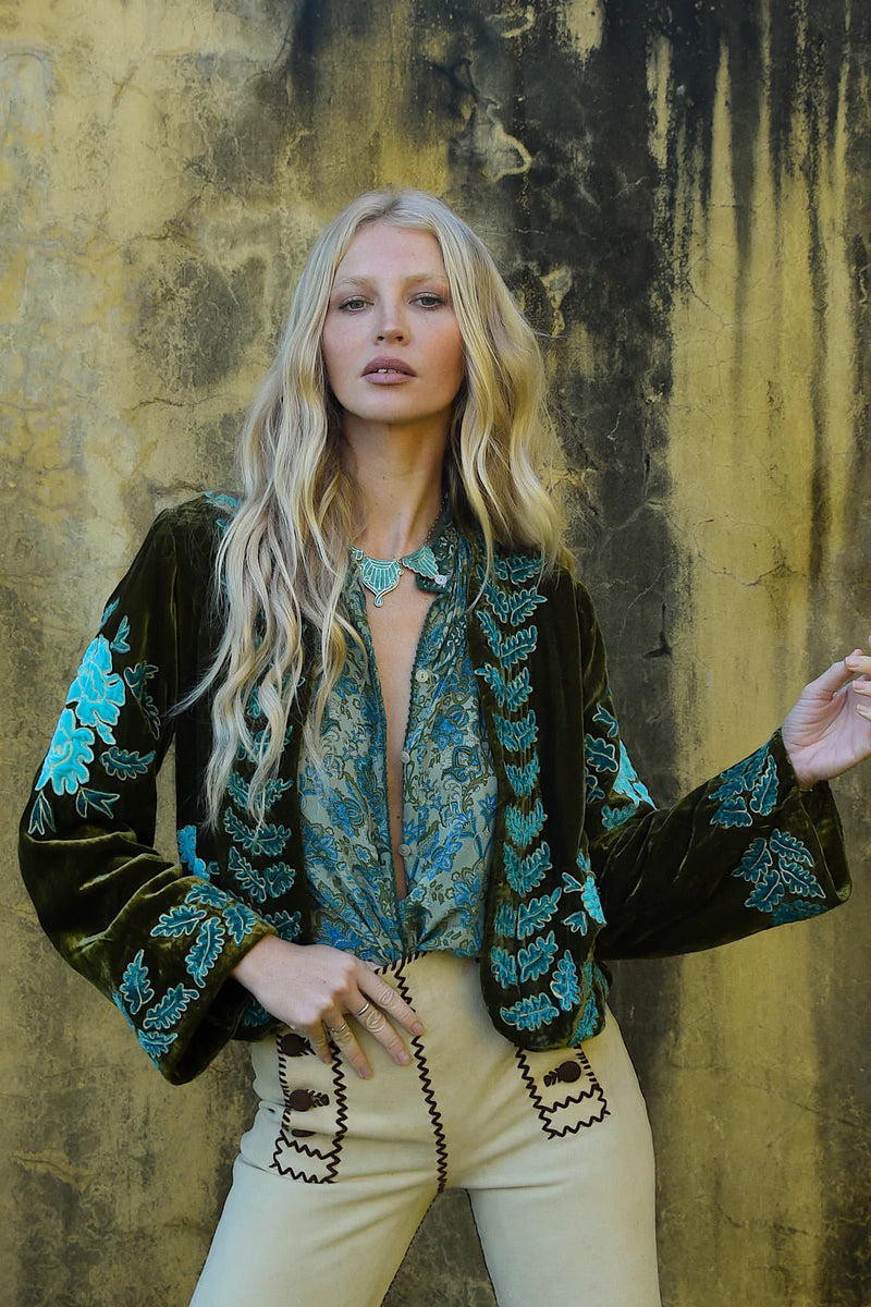 Boho deals velvet jacket