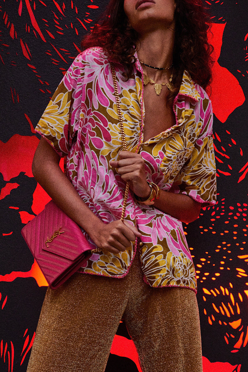 When I Come Around Cotton Gauze Short Sleeve Shirt - Chasing Unicorns