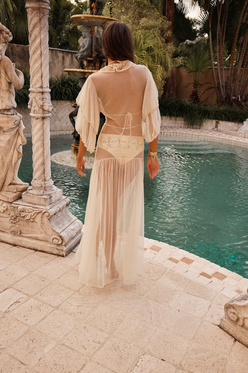 Wicked Game Net + Embroidered Maxi Dress - Chasing Unicorns