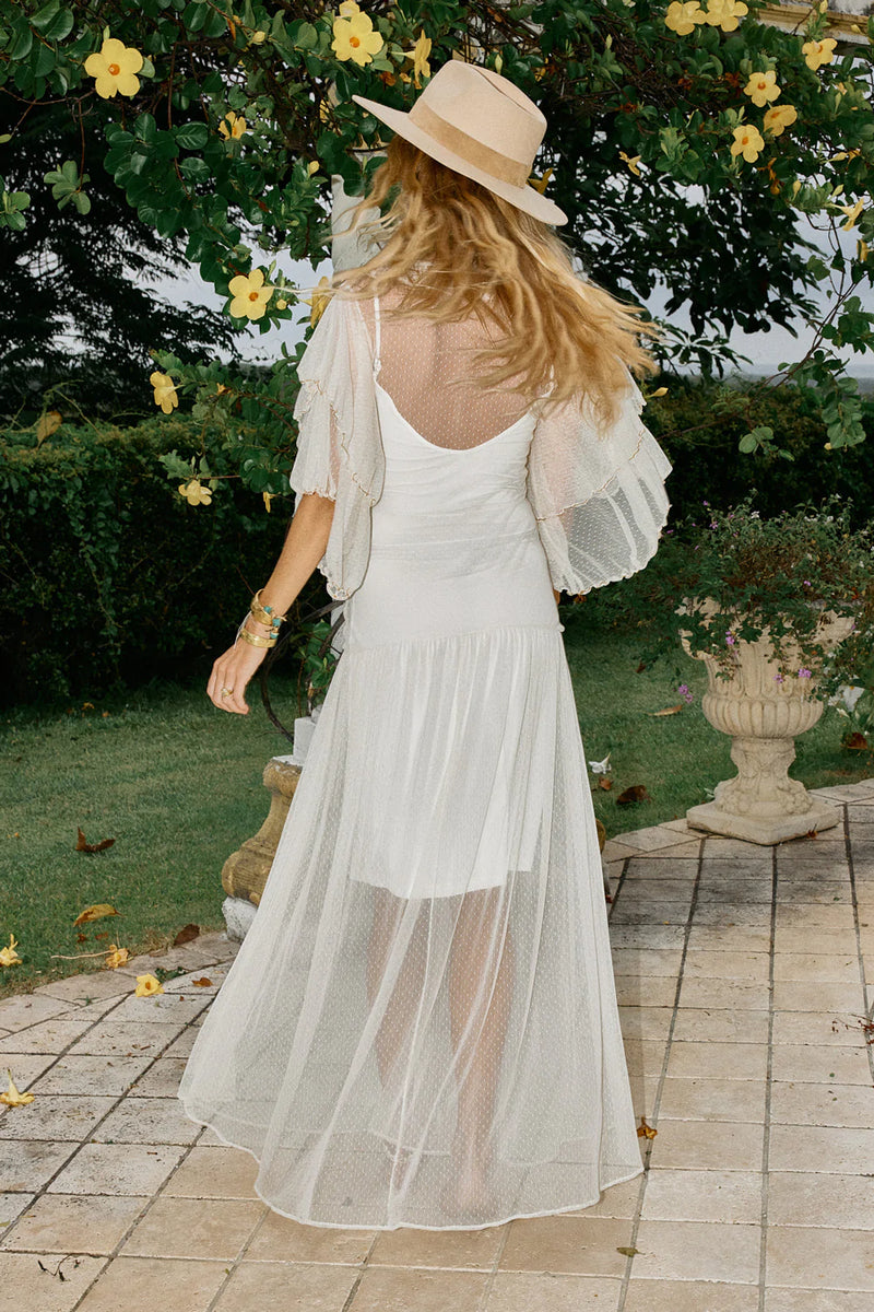 Wicked Game Net + Embroidered Maxi Dress - Chasing Unicorns