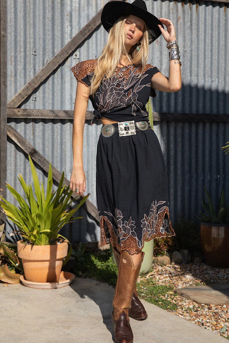 Wild World Embroidered Cutwork Set - Chasing Unicorns