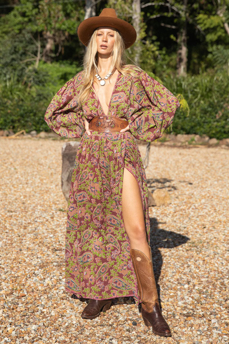 Wildflowers Paisley Maxi Dress - Chasing Unicorns