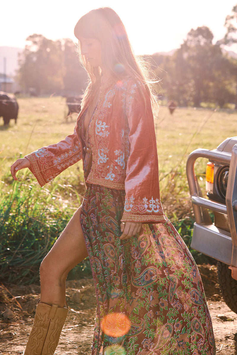 Wildflowers Paisley Maxi Dress - Chasing Unicorns