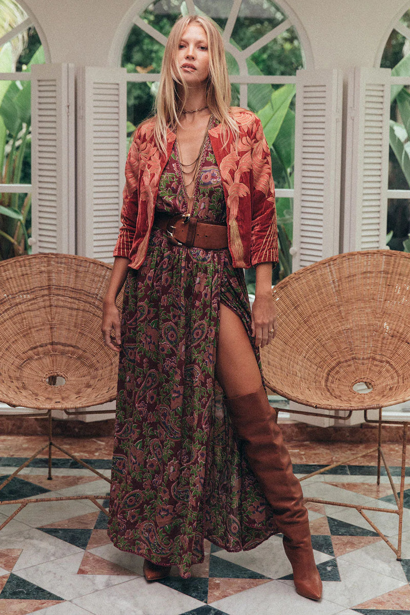 Wildflowers Paisley Maxi Dress - Chasing Unicorns