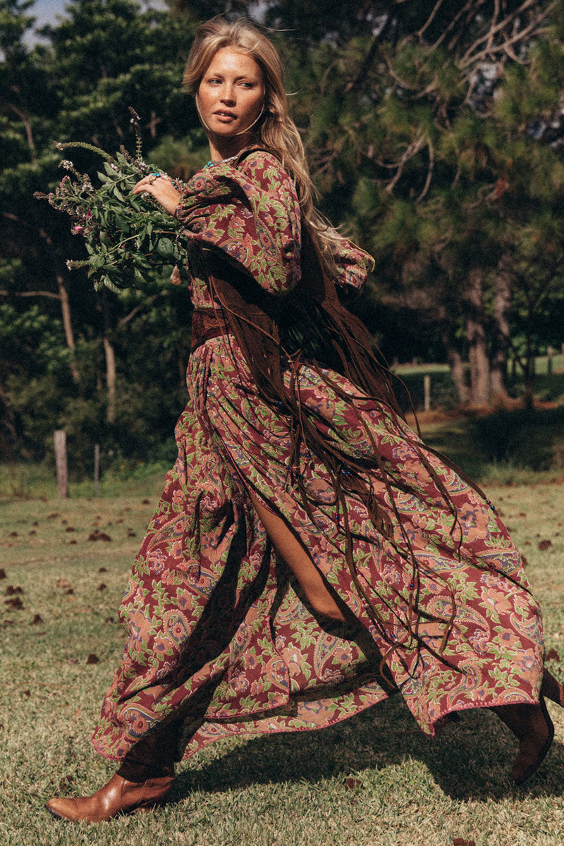 Wildflowers Paisley Maxi Dress - Chasing Unicorns
