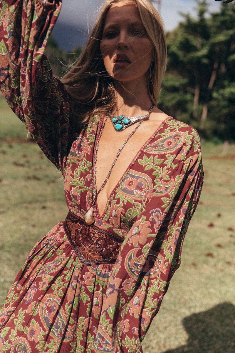 Wildflowers Paisley Maxi Dress - Chasing Unicorns