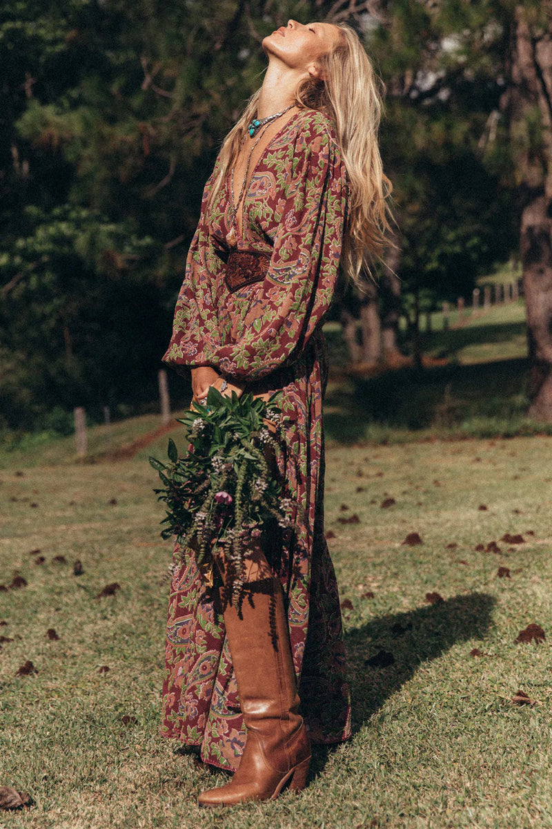 Wildflowers Paisley Maxi Dress - Chasing Unicorns