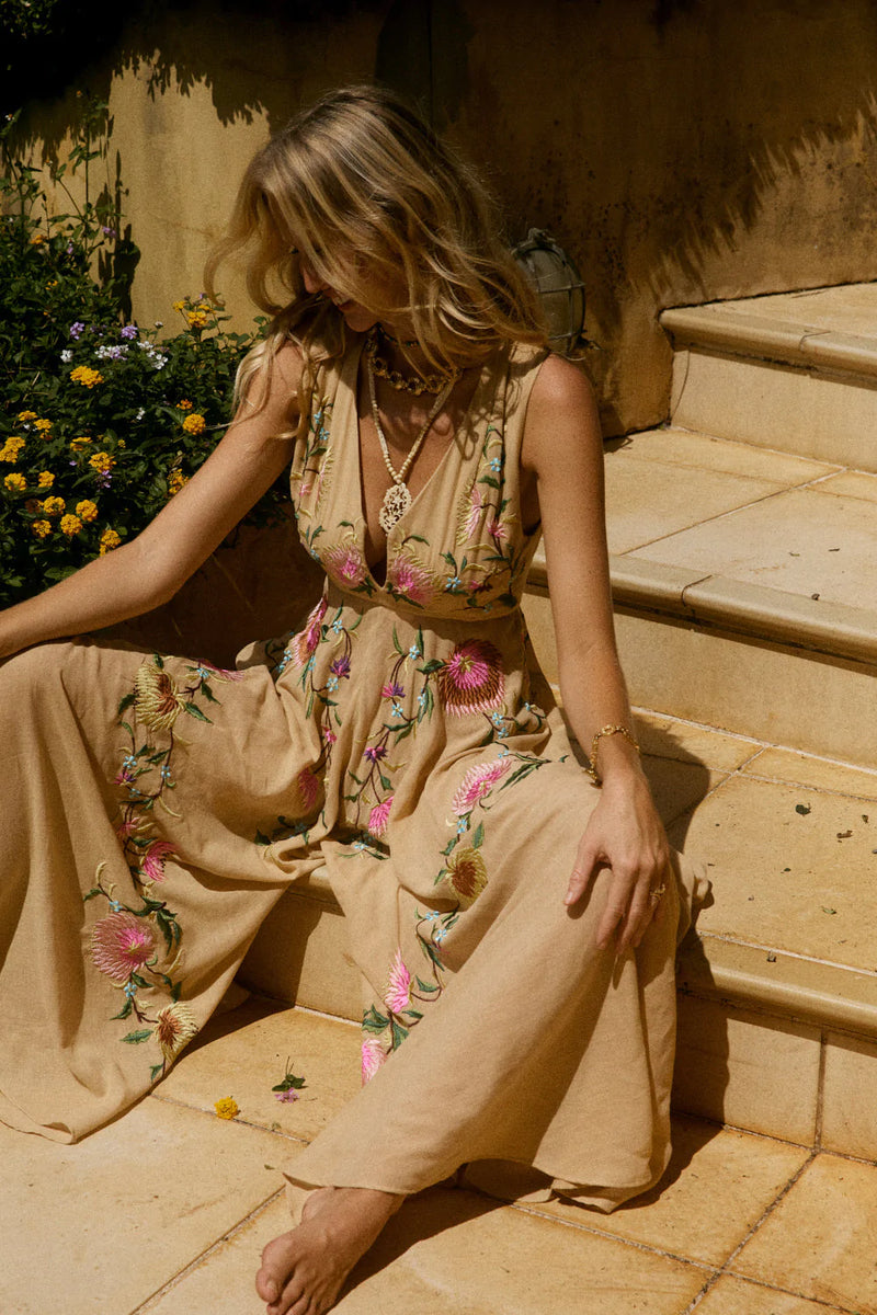 Won’T Get Any Better Cotton Embroidered Palazzo Jumpsuit - Chasing Unicorns