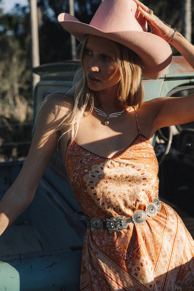 Wonderful Tonight Silk + Fringe Slip Dress - Chasing Unicorns